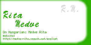 rita medve business card